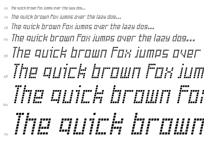 Failed Attempt font waterfall